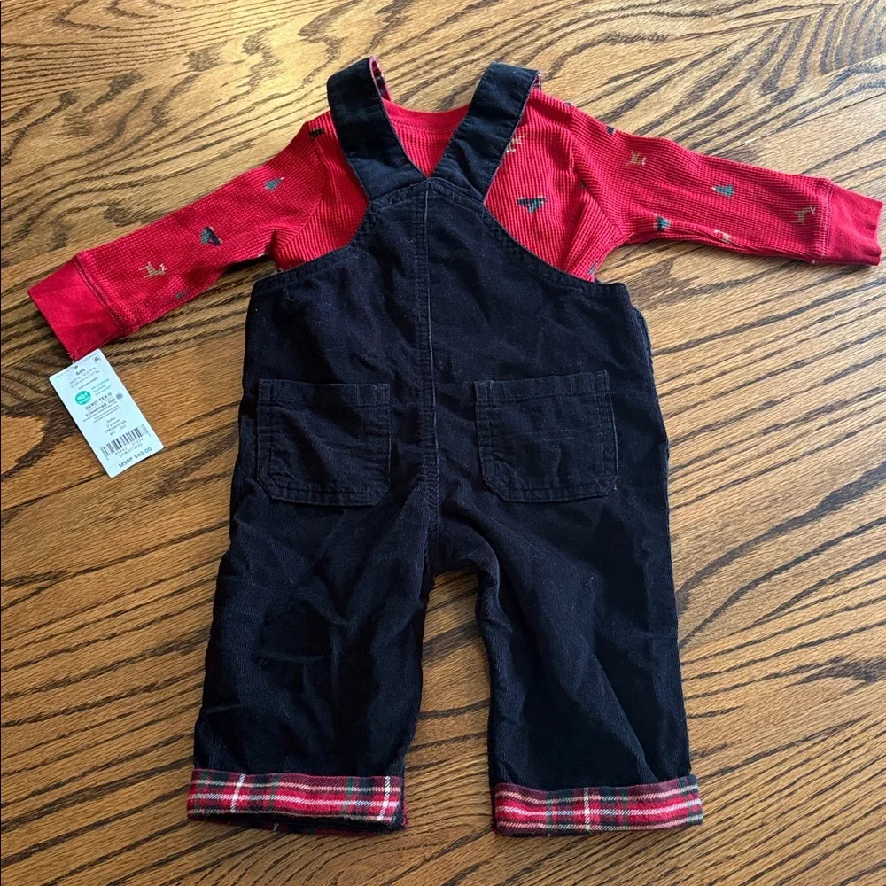 Carter's Baby 2 Piece Winter Themed Overall Set - Picture 6 of 7